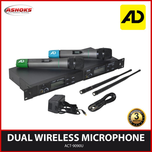 AD DVON ACT 9090U Dual Professional Wireless Microphone  / AD, DVON