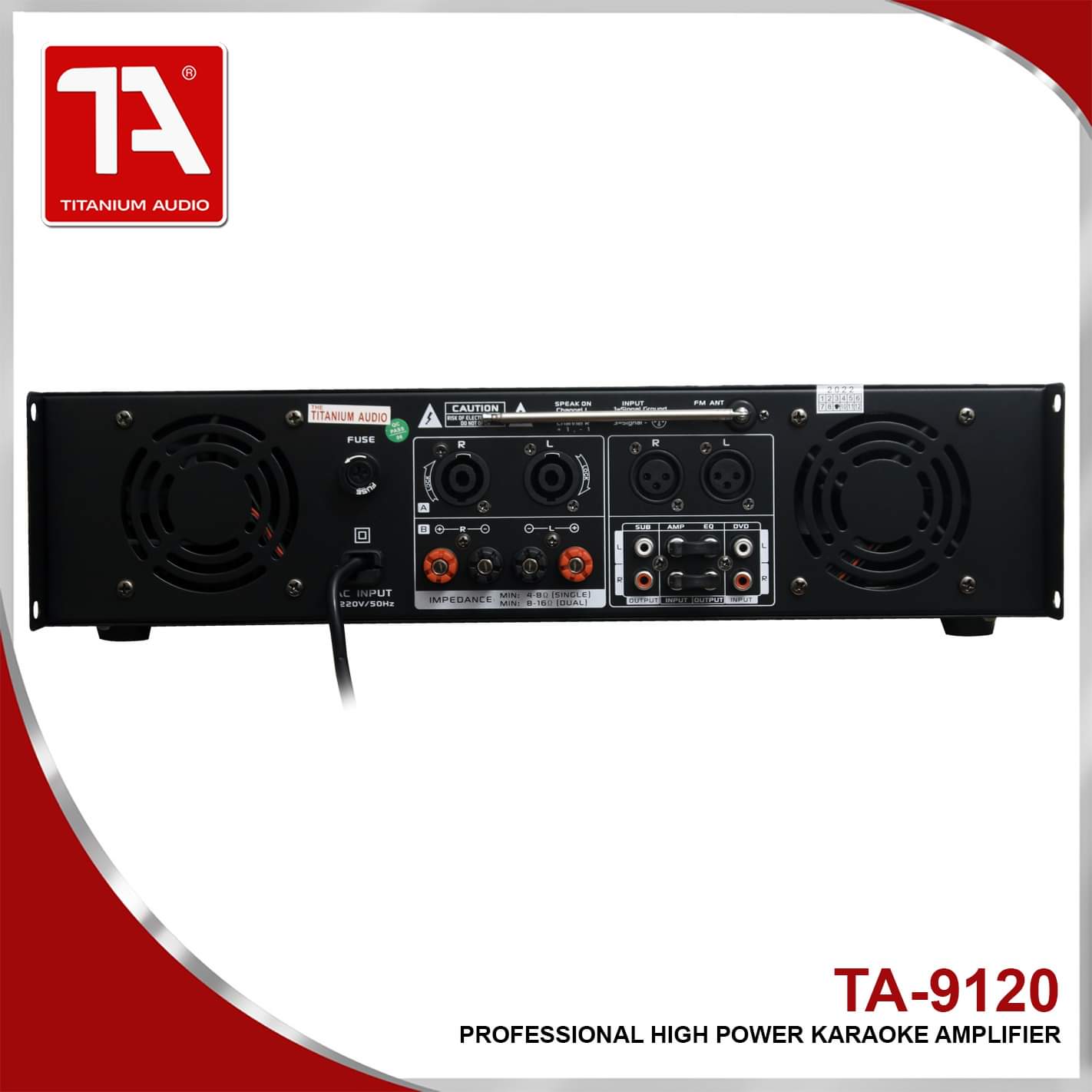 Titanium Audio TA-9120 Amplifier 1800W Professional High Power Karaoke Amplifier