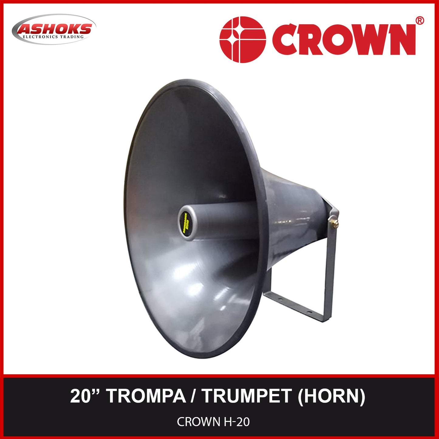 Crown Horn H20 / Trompa 20 inches / Trumpet Horn / Crown Trompet Horn H 20