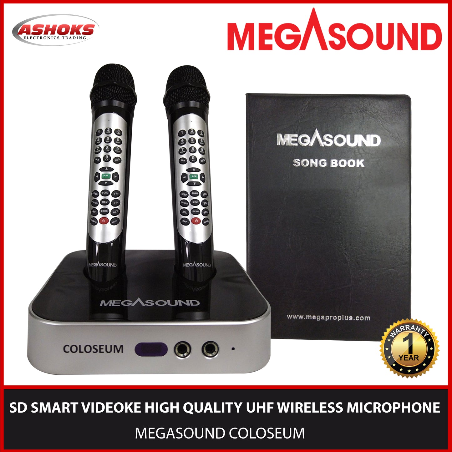 Megasound Colosseum - SD Karaoke High Quality UHF Wireless Microphones