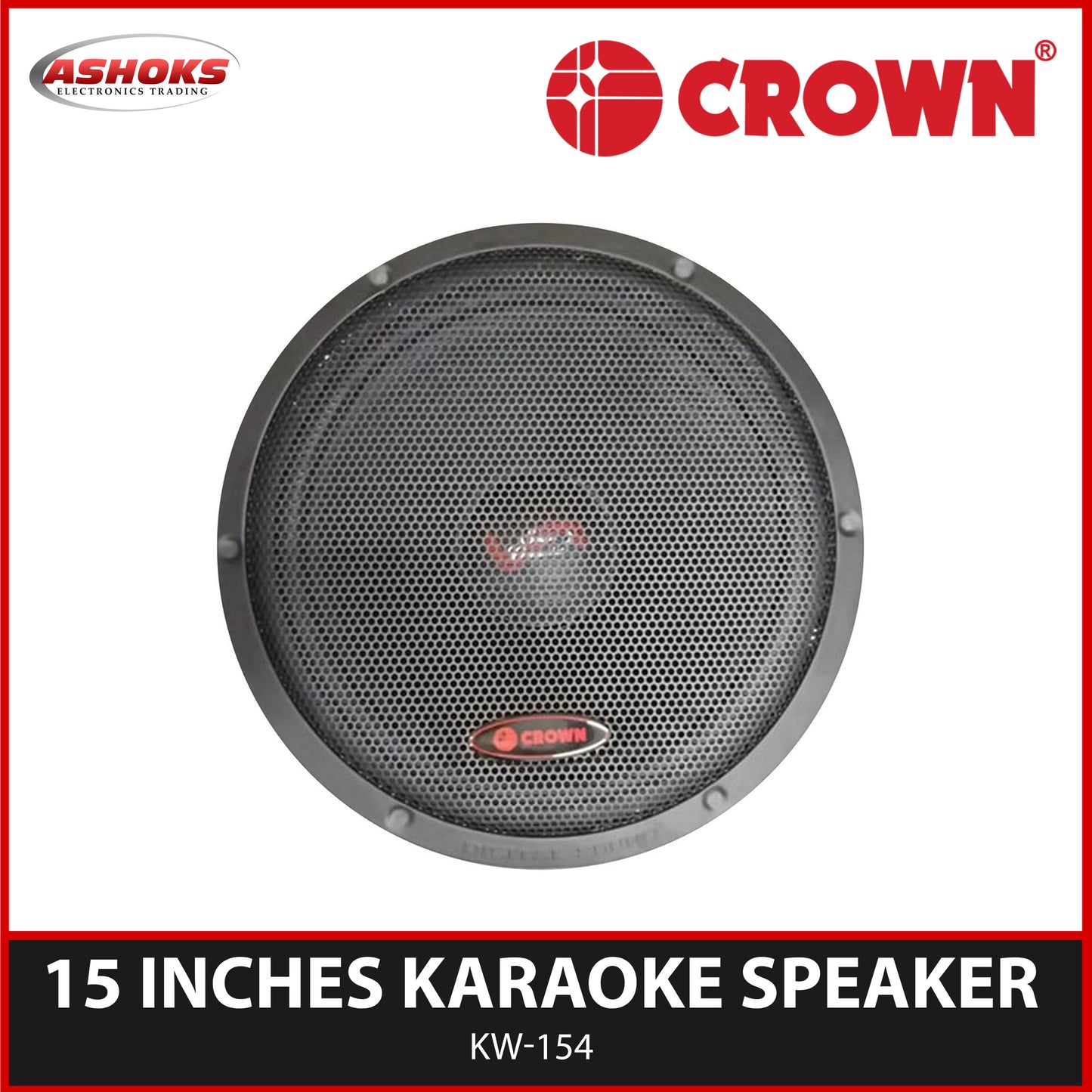 Crown kw154 speaker 200W to 400W 15 Inches Karaoke Speaker