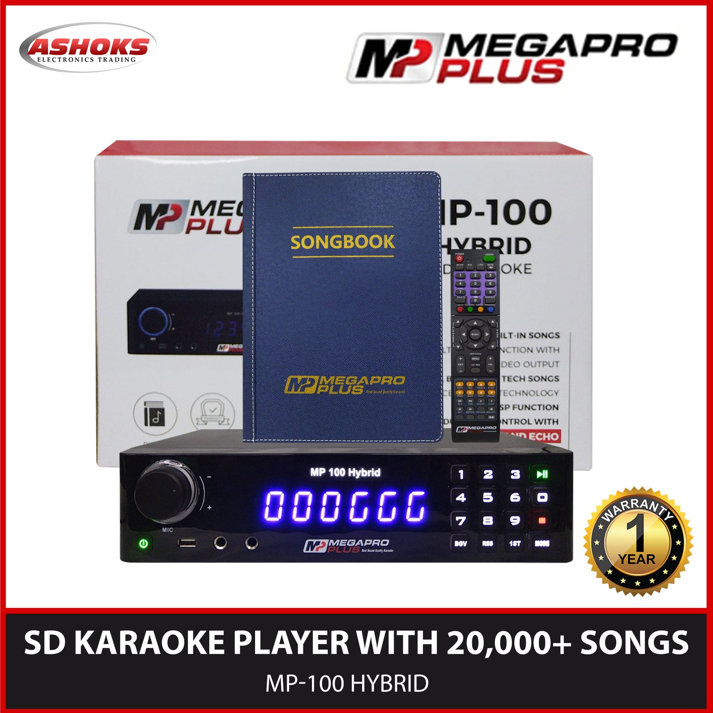 Megapro Plus MP 100 Hybrid SD Karaoke Player / 64GB 20,000 built in Songs