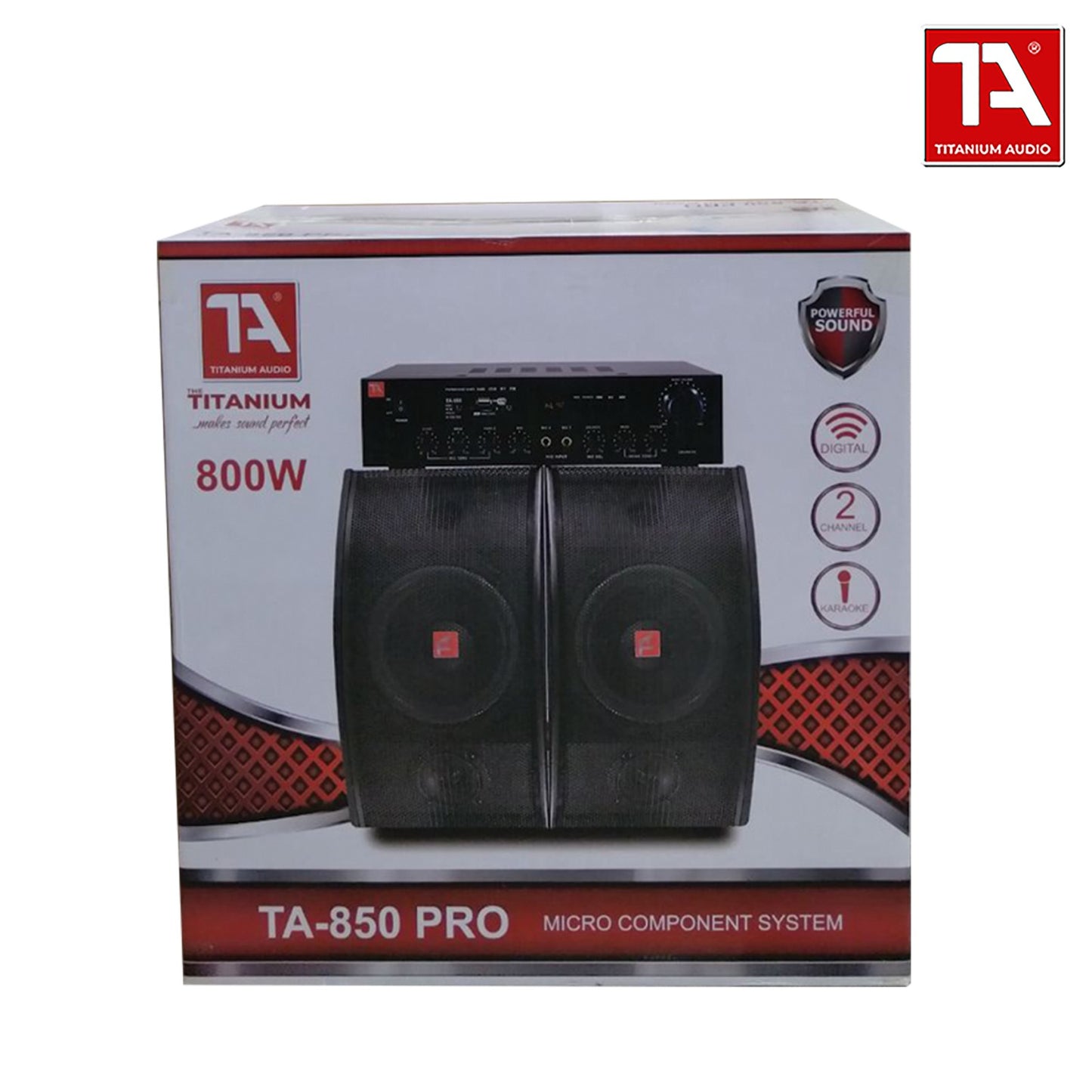 Titanium Audio TA 850 PRO  Micro Component Set with FM, USB, SD Port and Bluetooth Function