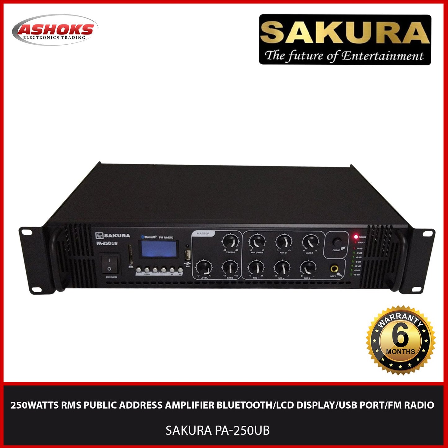 Sakura PA 250UB Public Address Amplifier