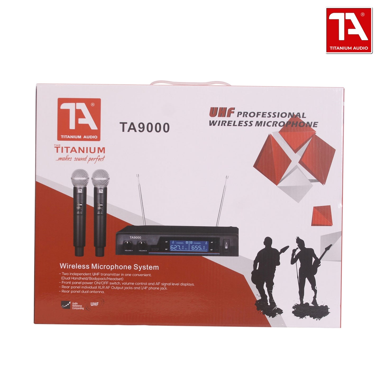 Titanium Audio TA 9000 Wireless Microphone / UHF Professional Wireless Microphone