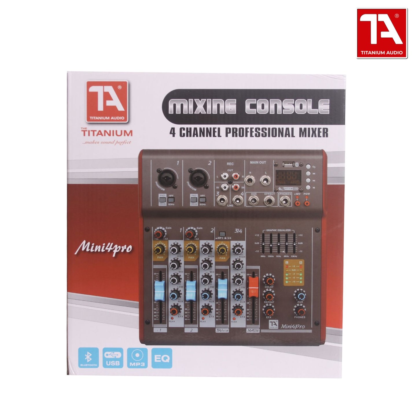 Titanium Audio Mini 4 Pro Professional Mixing Console / Audio Mixer