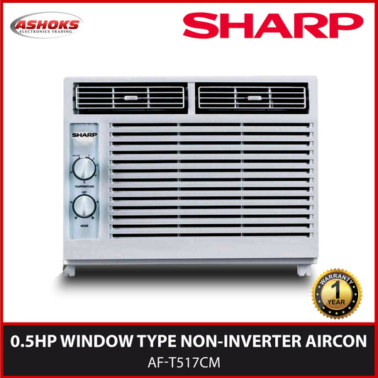 Sharp AF-T517CM 0.5HP Window Type Manual Control Air Conditioner