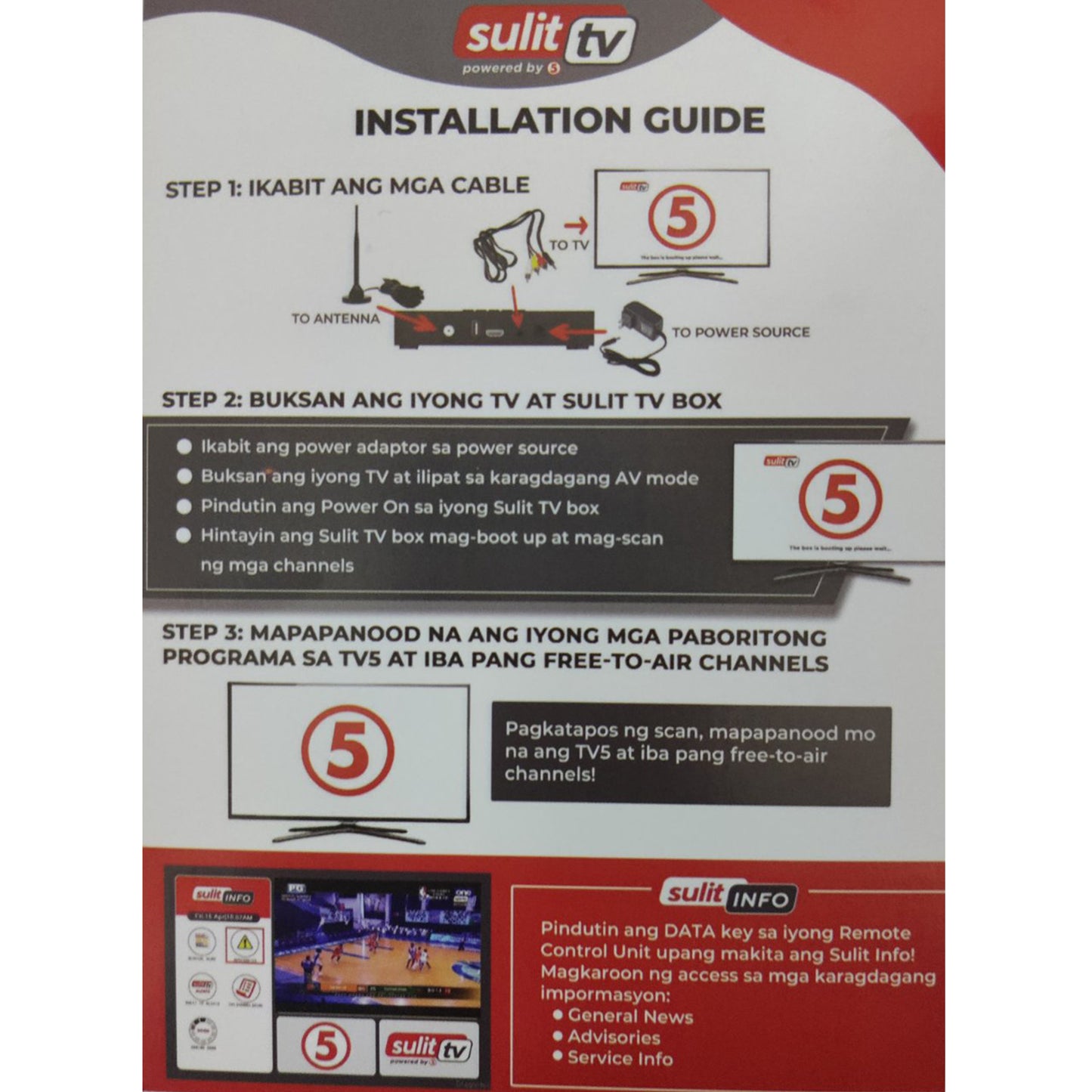 Sulit TV Powered by TV5, Digital TV Receiver