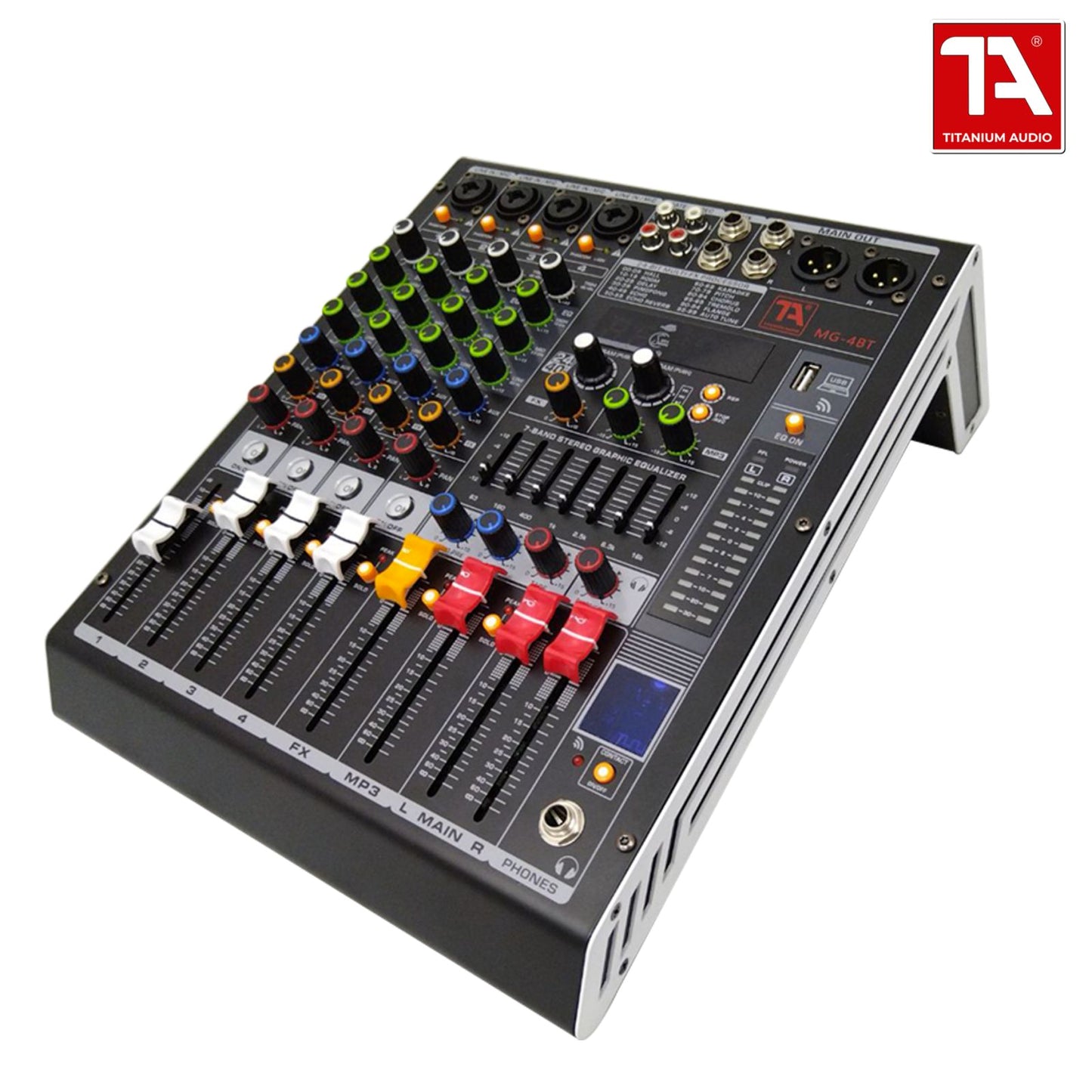 Titanium Audio MG-4BT Mixer / Professional 4 Channel Mixer / 32-BIT DSP Effects