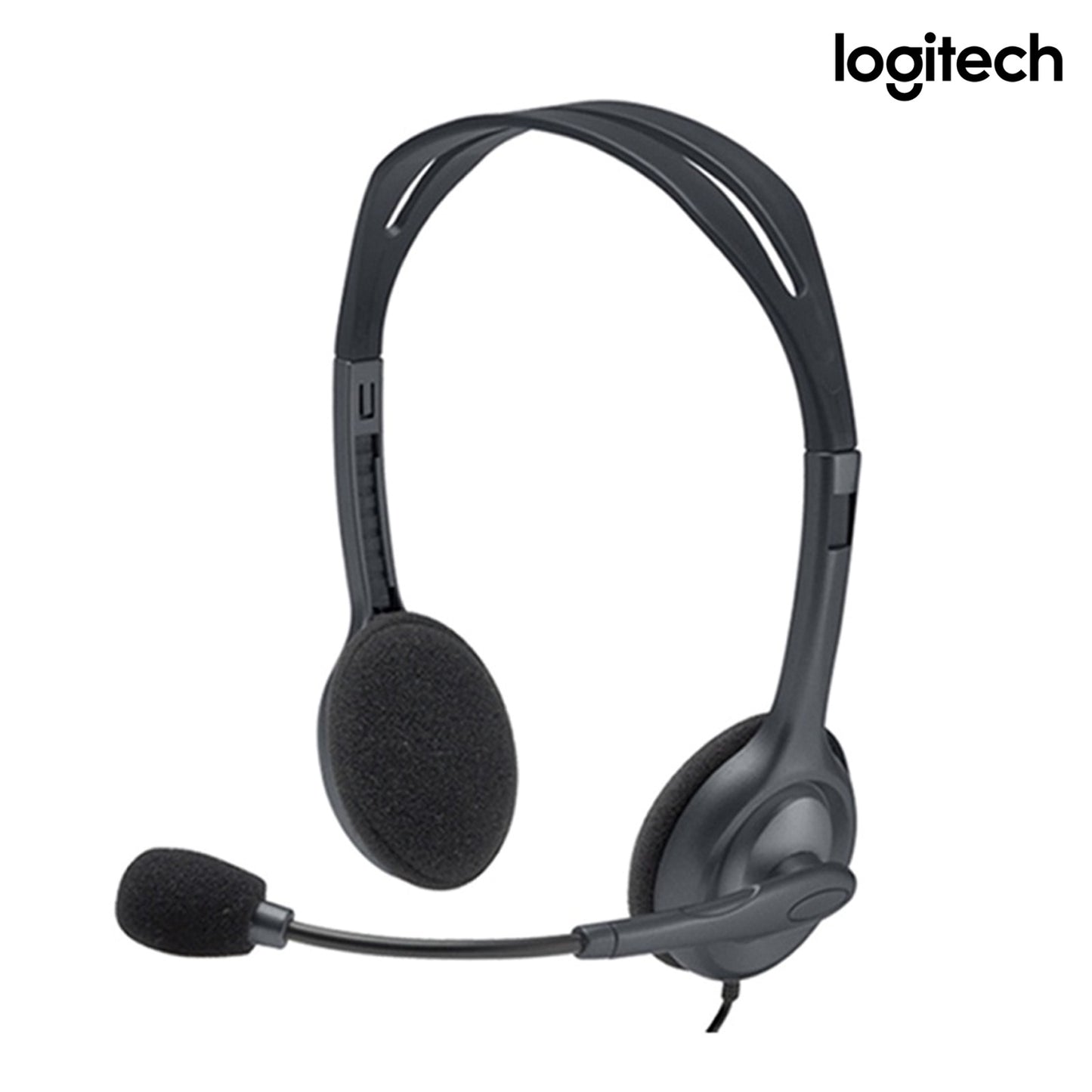 Logitech H111 Headset / Stereo Headset with Adjustable Headband and Boom Mic