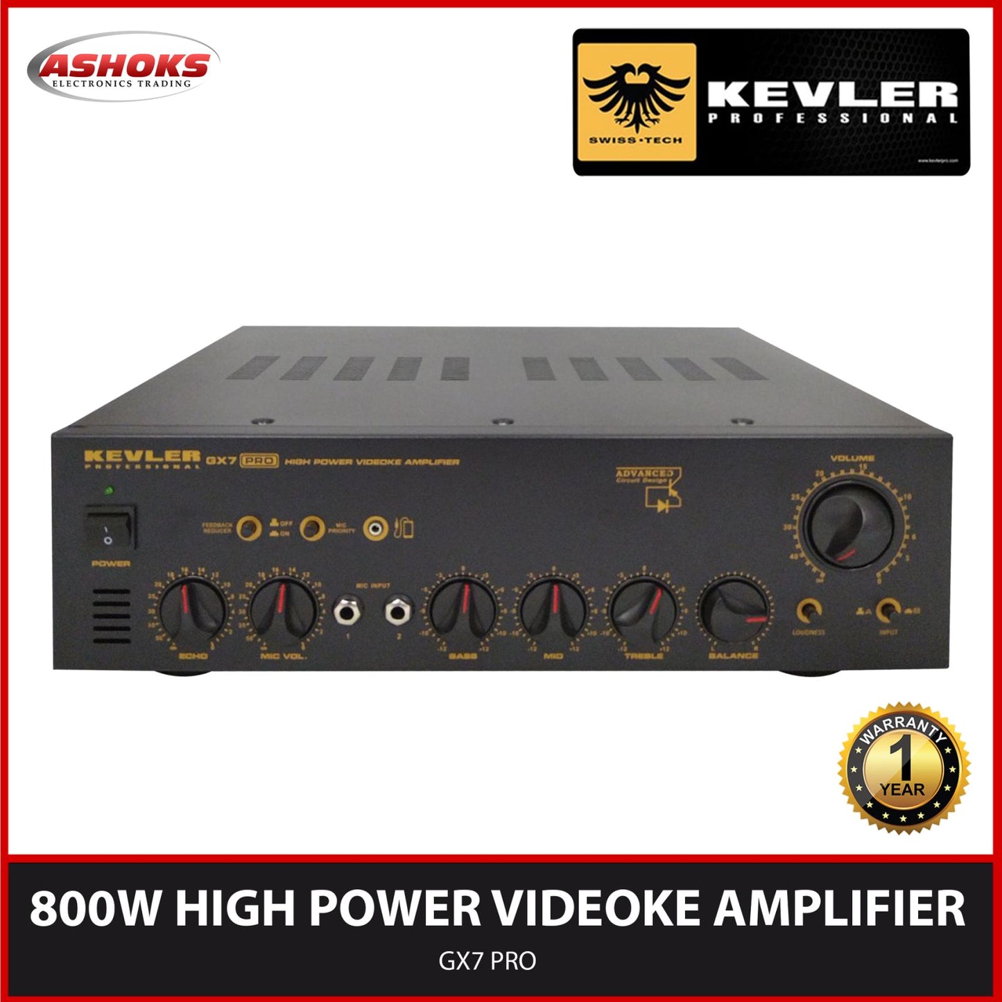 Kevler GX7 PRO 800W X 2 /High Power Integrated Amplifier / Videoke Amplifier