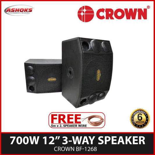 Crown BF 1268 3 Way Speaker/  700Watts Crown Speaker