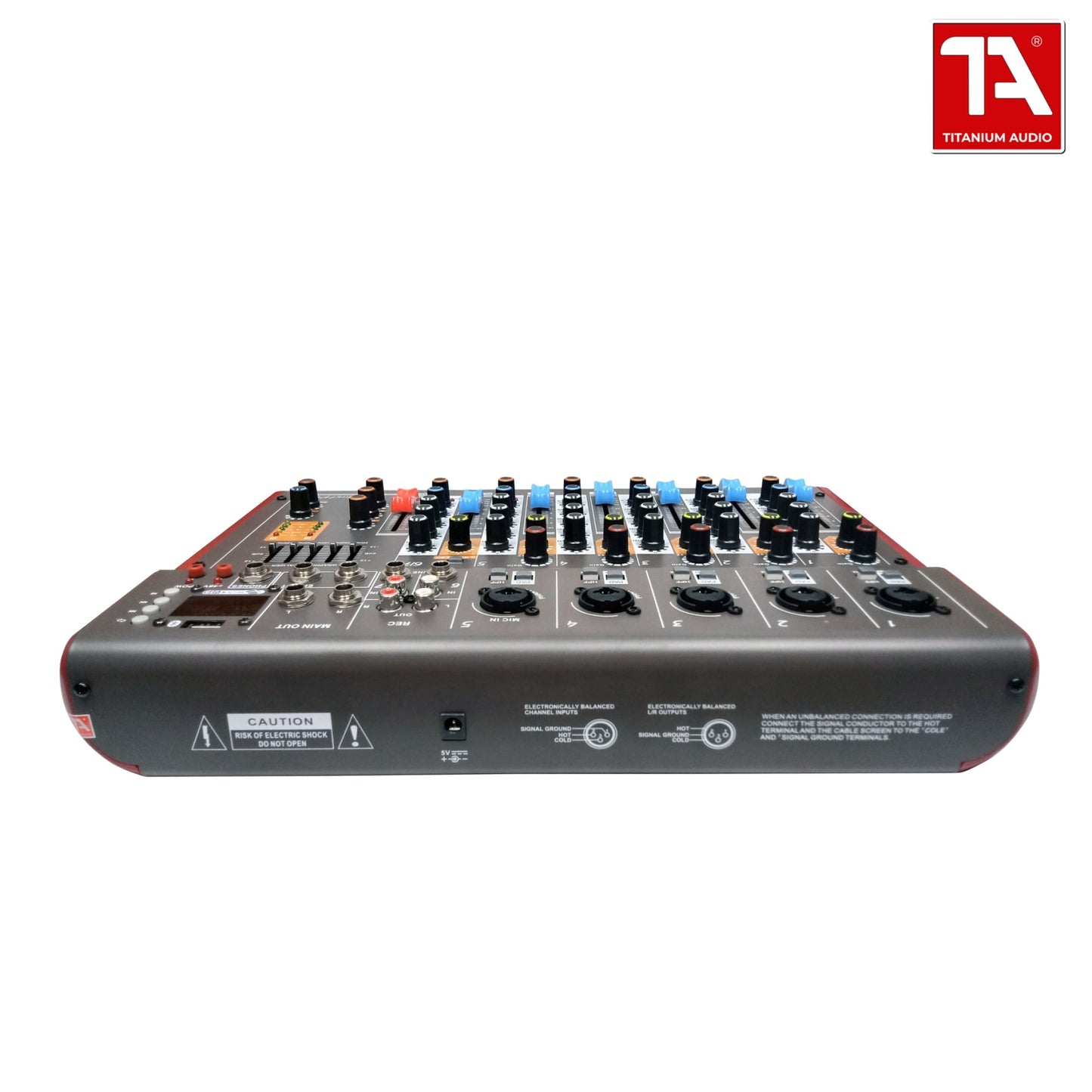 Titanium Audio Mini 7 Pro 7 Channel Mixer /  Professional Mixing Console / Audio Mixer