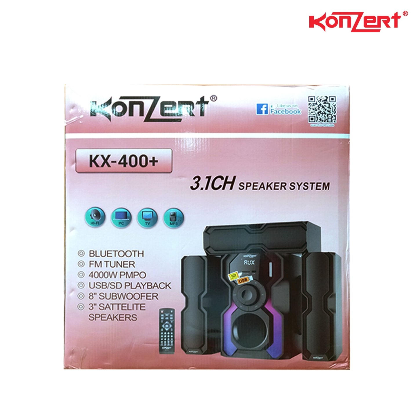 Konzert KX 400+ 3.1 CH Multimedia Speaker