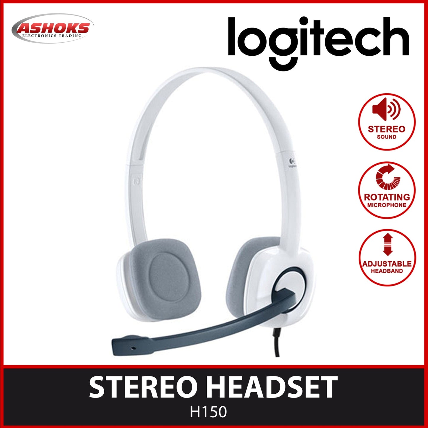 Logitech H150 Headset / dual plug with in line controls Stereo Headset