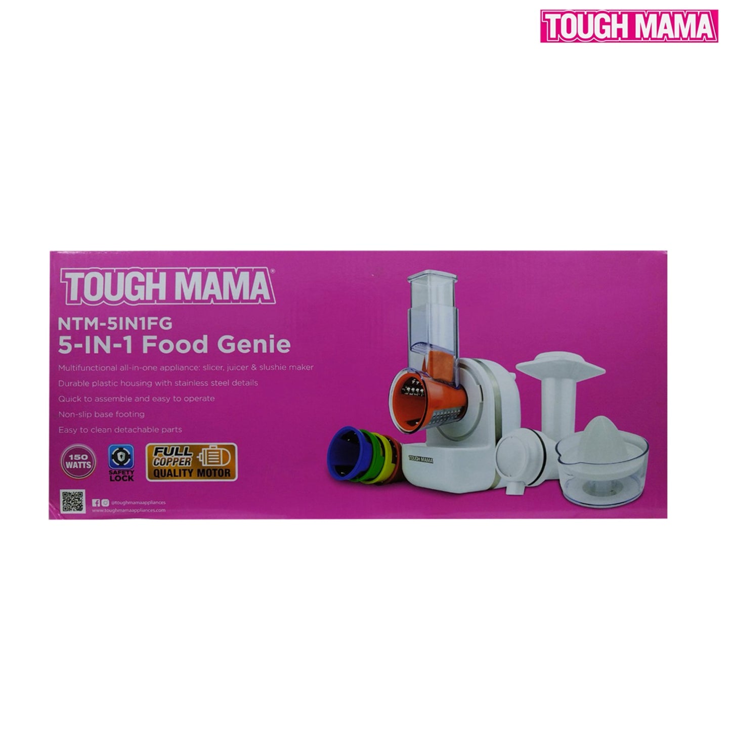 Tough Mama NTM-5IN1FG 5 in 1 Food Genie / Juicer, Slicer and  Slushie Maker / Tough Mama / juicer / 5 in 1 food genie /