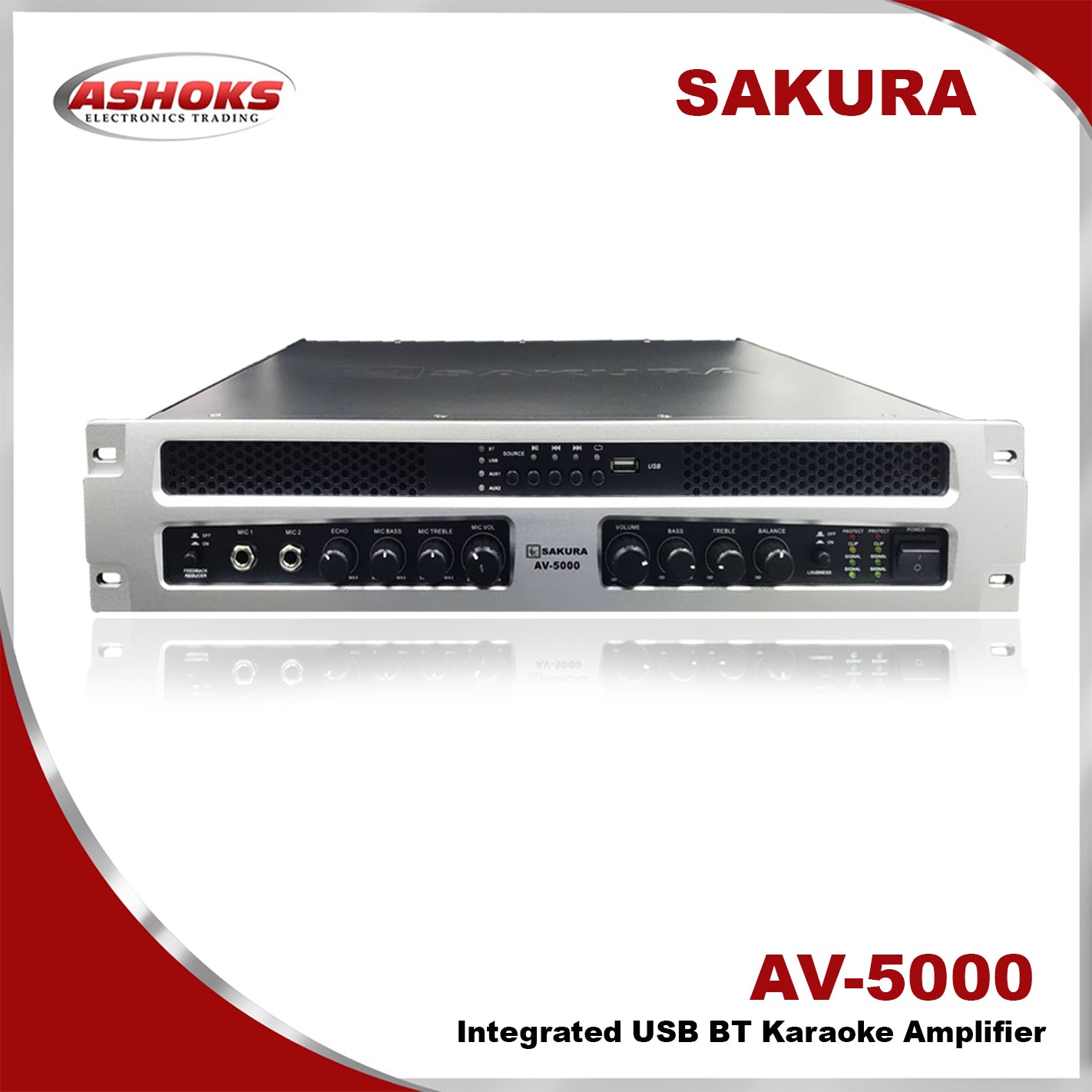 Sakura AV5000 Amplifier / USB Karaoke Amplifier