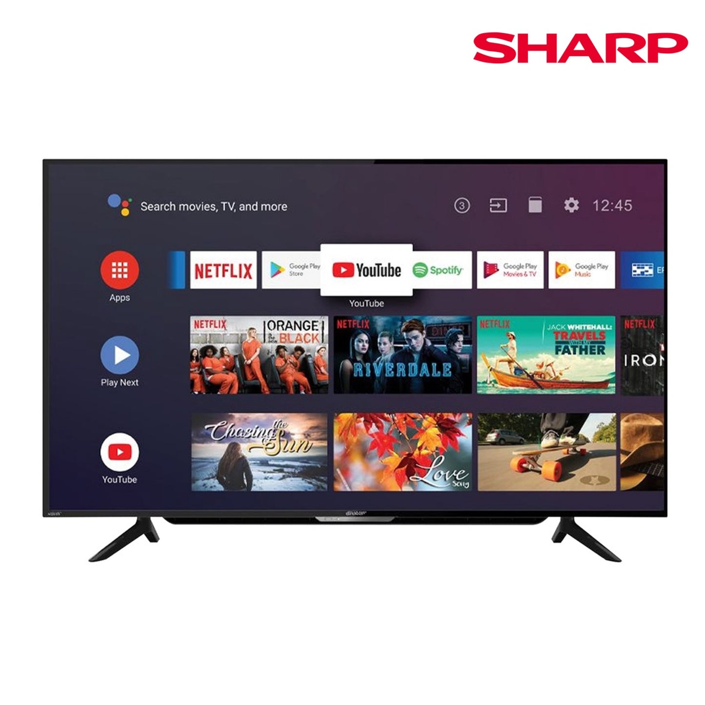 SHARP 2T C50CG1X 50 inch Smart Android LED TV Full HD Smart Android TV, YouTube, Netflix, Chromecast built-in,