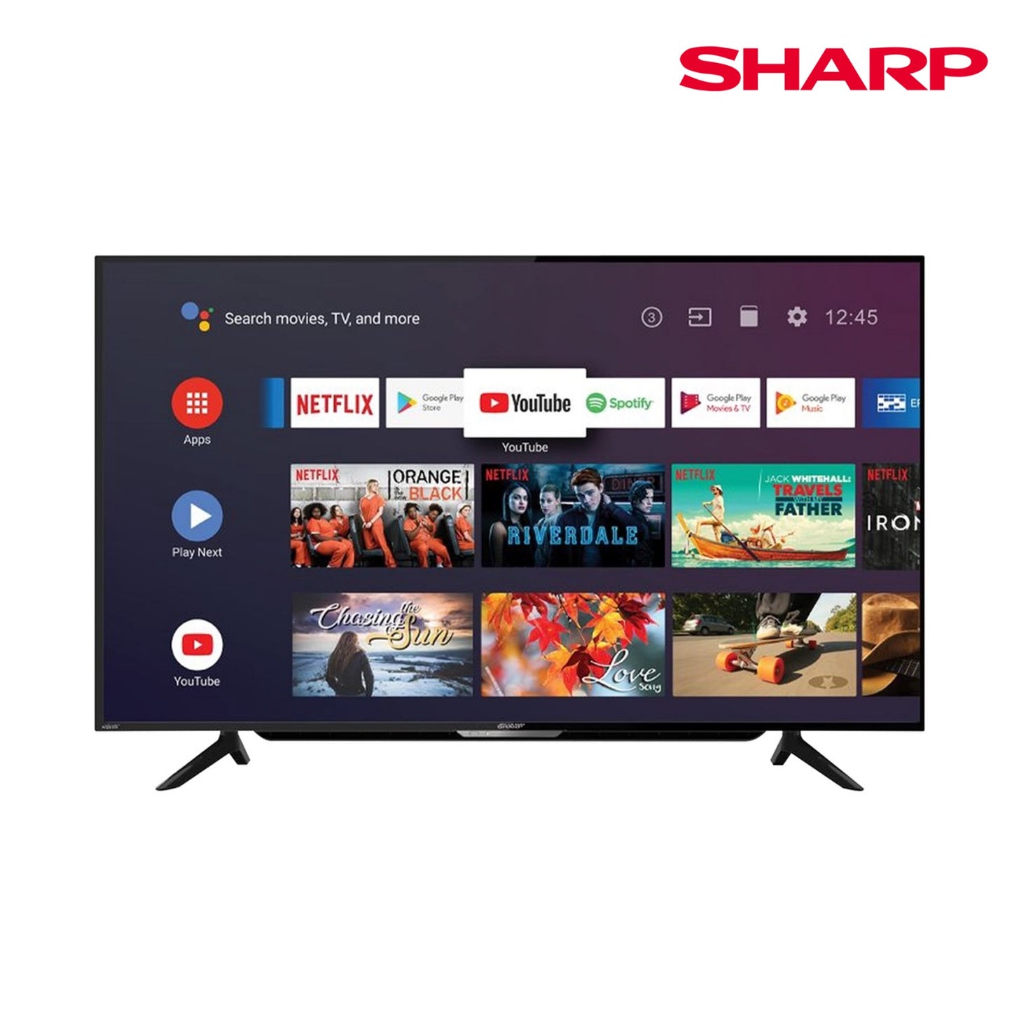 SHARP 2T C50CG1X 50 inch Smart Android LED TV Full HD Smart Android TV, YouTube, Netflix, Chromecast built-in,