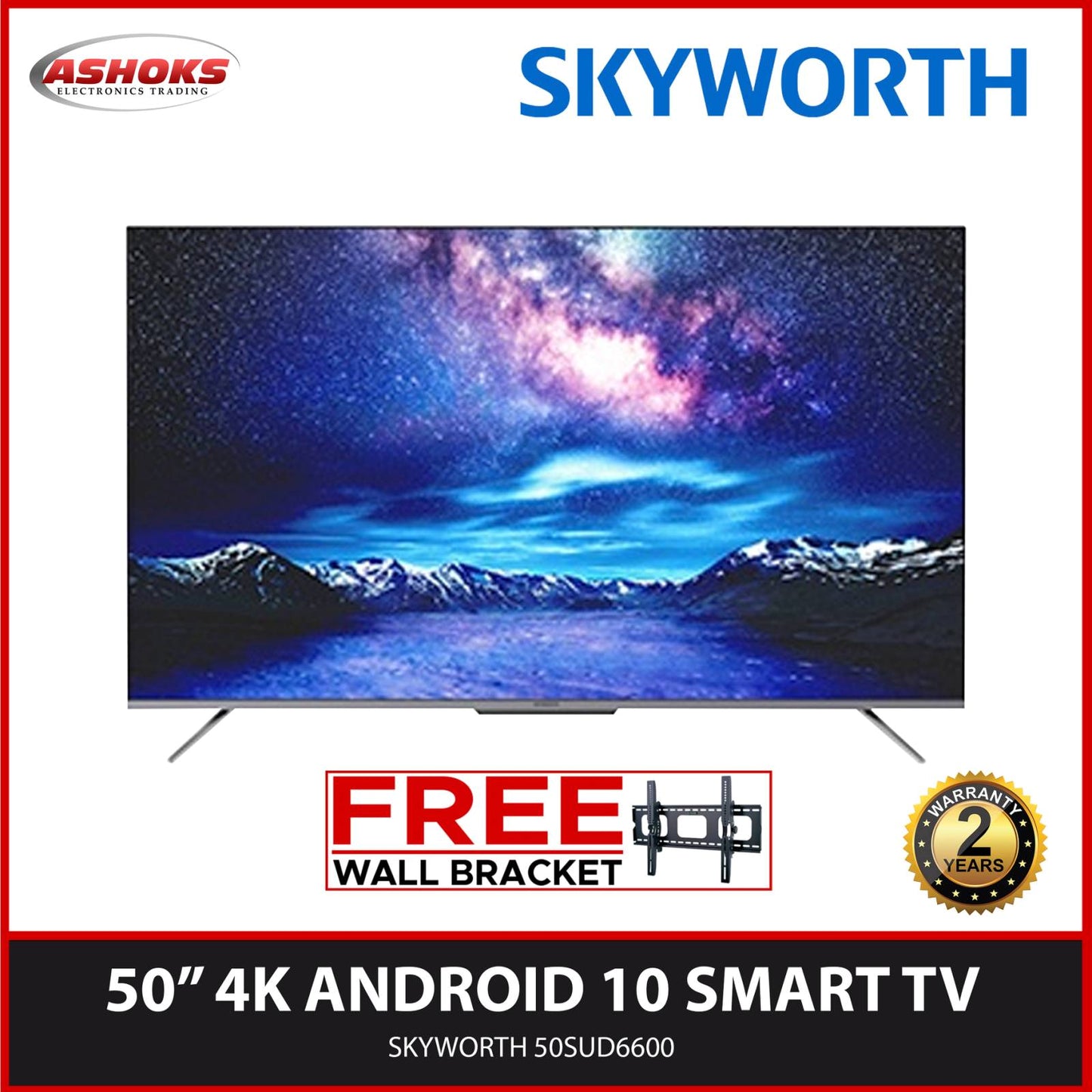 Skyworth 50SUD6600 50 inch Smart Android TV / 4K Android TV Android